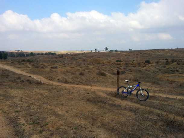 טיול אופניים בסינגל בארי. תחילת המסלול בנוף בתרונות פתוח וזורם. היכונו לשינויי גובה מהירים ולפתיחה נמרצת של יום הרכיבה. צילום: רוני נאק