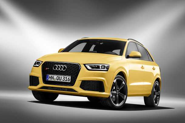 Audi RS Q3. אח שרירי, מעוצב ומאובזר של Q3. מתחיל מ-350 אלפי שקלים. לא חייבים בצהוב. צילום: AUDI