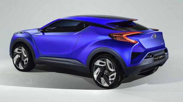 Toyota-C-HR רכב התצוגה שנותן את ההשראה למראה של קרוסאובר חדש של טויוטה. החשיפה במרץ 2016 המטרה ניסאן קשקאי. צילום: טויוטה