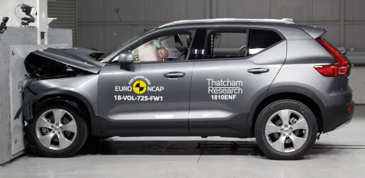 5 כוכבי בטיחות NCAP של וולוו XC40 החדש. צילום: NCAP