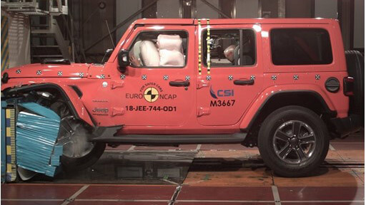 ג'יפ רנגלר החדש מקבל רק כוכב בטיחות יחיד ב-NCAP. צילום: NCAP
